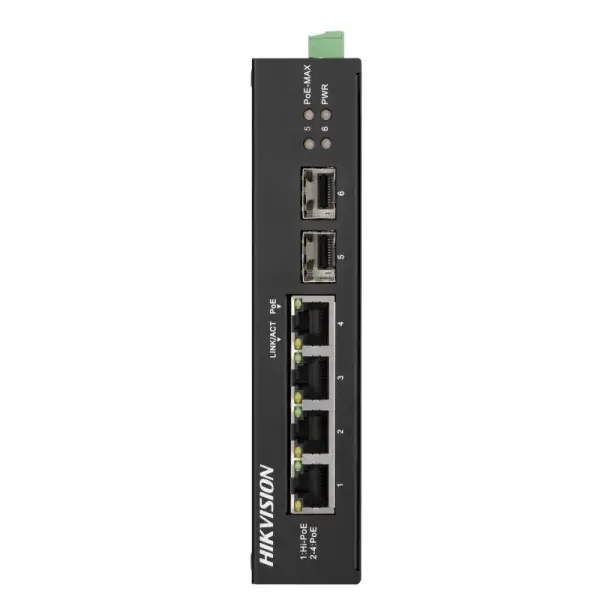  HIKVISION DS-3T0506HP-E/HS Switch PoE no administrado Gigabit 4 puertos 