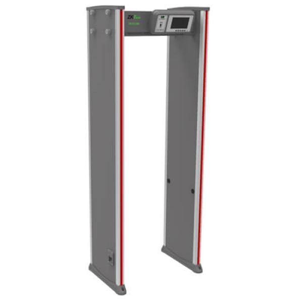  ZKTECO D3180 Arco detector metales 18 zonas detección 400 niveles sensibilidad ajustable audio visual 