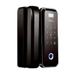  ZKTECO GL300W/R cerradura smart vidrio biométrica Wi‑Fi lado izquierdo 4xAA batería 