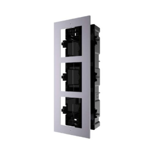  HIKVISION DS-KD-ACF3/PLASTIC Marco Montaje Empotrado 3 Módulos Videoportero Plástico 323x111x33mm 