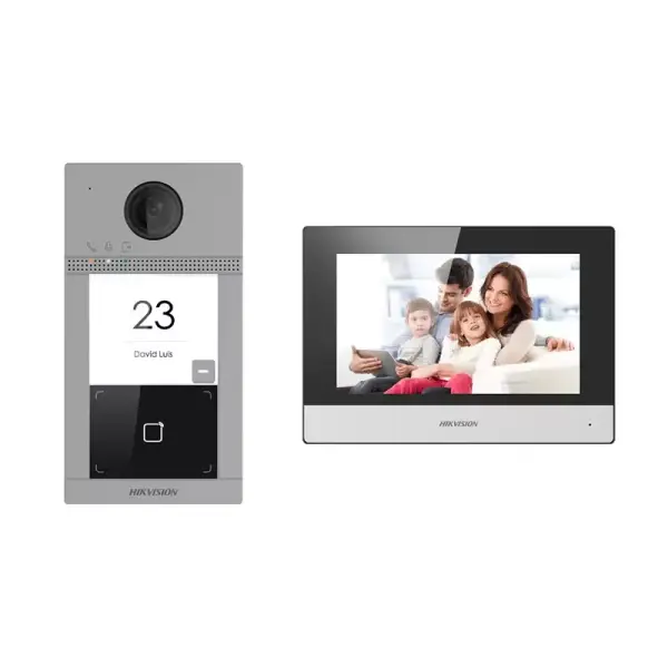  HIKVISION DS-KIS604-P(B) Kit videoportero IP WiFi incluye módulo DS-KD8003 y monitor DS-KH6320 
