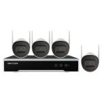  HIKVISION NK42W0H-1T(WD)(D) Kit de monitoreo NVR Wi‑Fi 4 canales + 4 cámaras Wi‑Fi 2MP con HDD 1TB 
