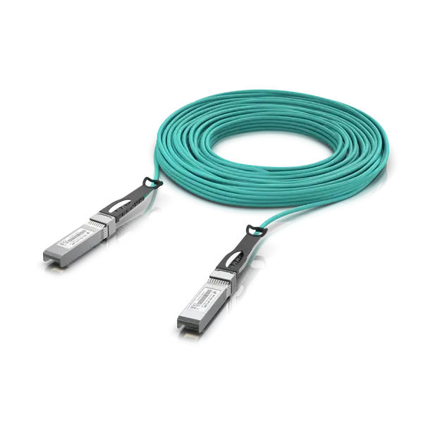  UBIQUITI UACC-AOC-SFP10-20M Cable fibra óptica SFP+ 10Gbps 20m largo alcance aqua 