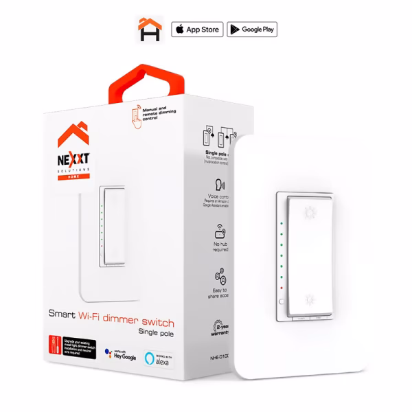  NEXXT NHE-D100 interruptor/atenuador de luz inteligente Wi‑Fi regulable 