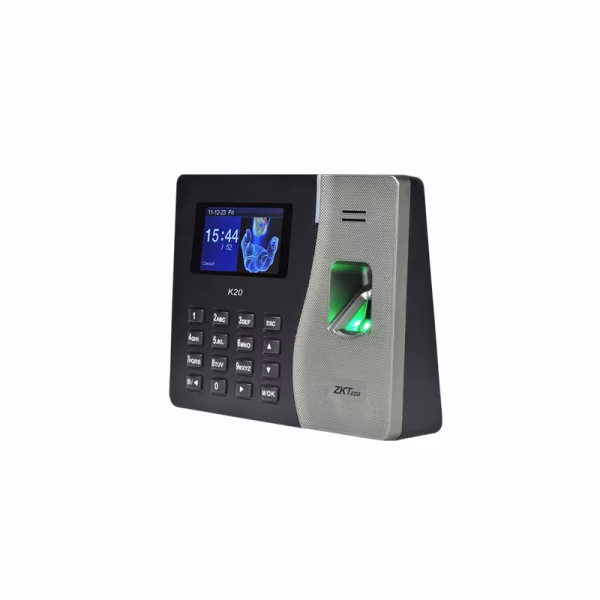  ZKTECO K20 PRO control asistencia y acceso biométrico huella tarjeta código batería RJ45 