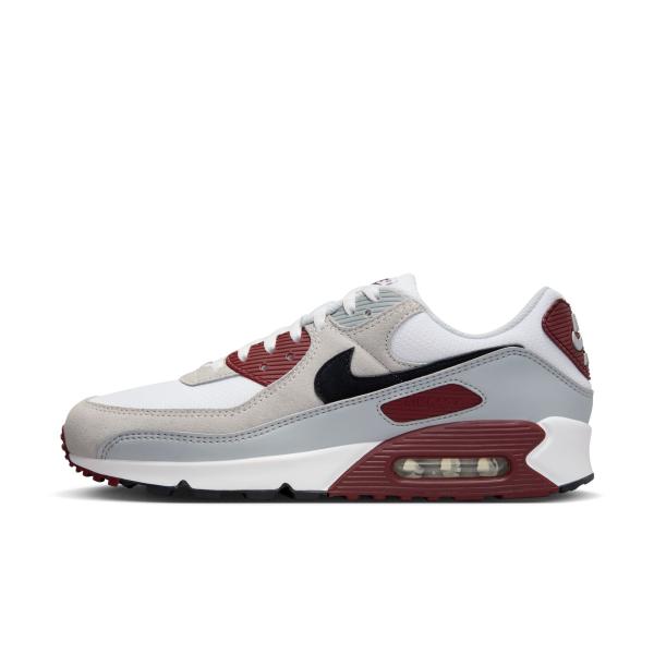  NIKE Air Max 90 White/Black/Dark Team Red/Pure Platinum 