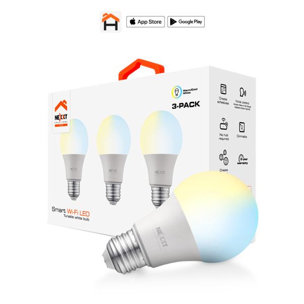  NEXXT NHB-W1203PK Bombilla LED inteligente Wi-Fi 220V A19 (3-Pack) 