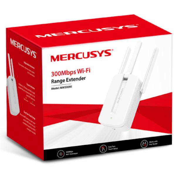  MERCUSYS MW300RE Extensor de alcance Wi-Fi 300Mbps 2.4GHz 3 antenas MIMO 